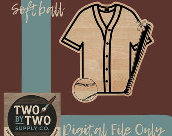 Softball Jersey Ornament: Sports Gift (Digital SVG File