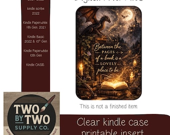 fantasy kindle insert/ printable/ digital download