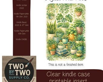 plant vibes kindle insert/ digital download