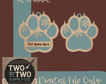 Katzenpfote Ornament/ Laser geschnitten, Datei/ Geschenk/ Weihnachten/ Haustier