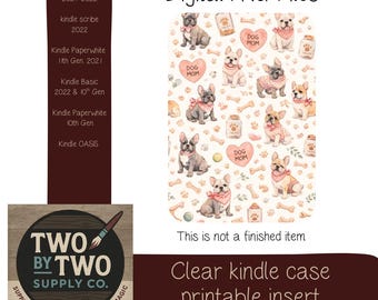 Frenchie Dog mom kindle insert/ printable/ digital download