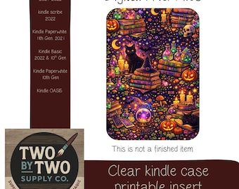 Witchy cat vibes kindle insert/ digital download