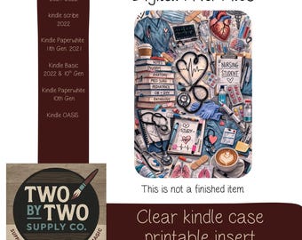 nursing student kindle insert/ printable/ digital download