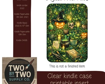 Witchy plant vibes kindle insert/ digital download