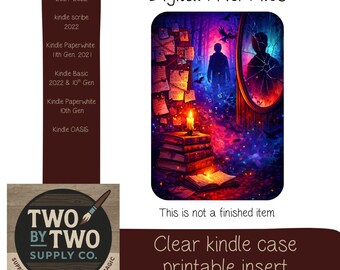 Psychological Thriller Kindle Insert | Skull Roses Book Club Decor (Digital Download)