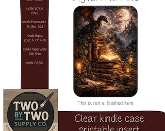 fantasy kindle insert/ printable/ digital download