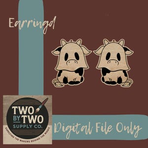 Cow earrings/ ghost/ halloween/ fall/ farmhouse/ wood earrings/ svg