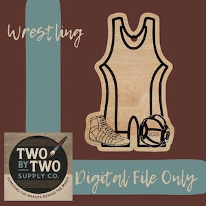 Wrestling Ornament SVG File: Sports Coach Gift (Digital Download