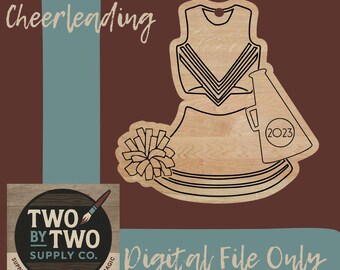Uniform ornament cheer: sport kerstcadeau (digitaal SVG-bestand)