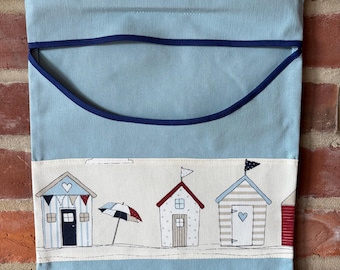 Strong country look peg bag light blue beach hut. Washing laundry