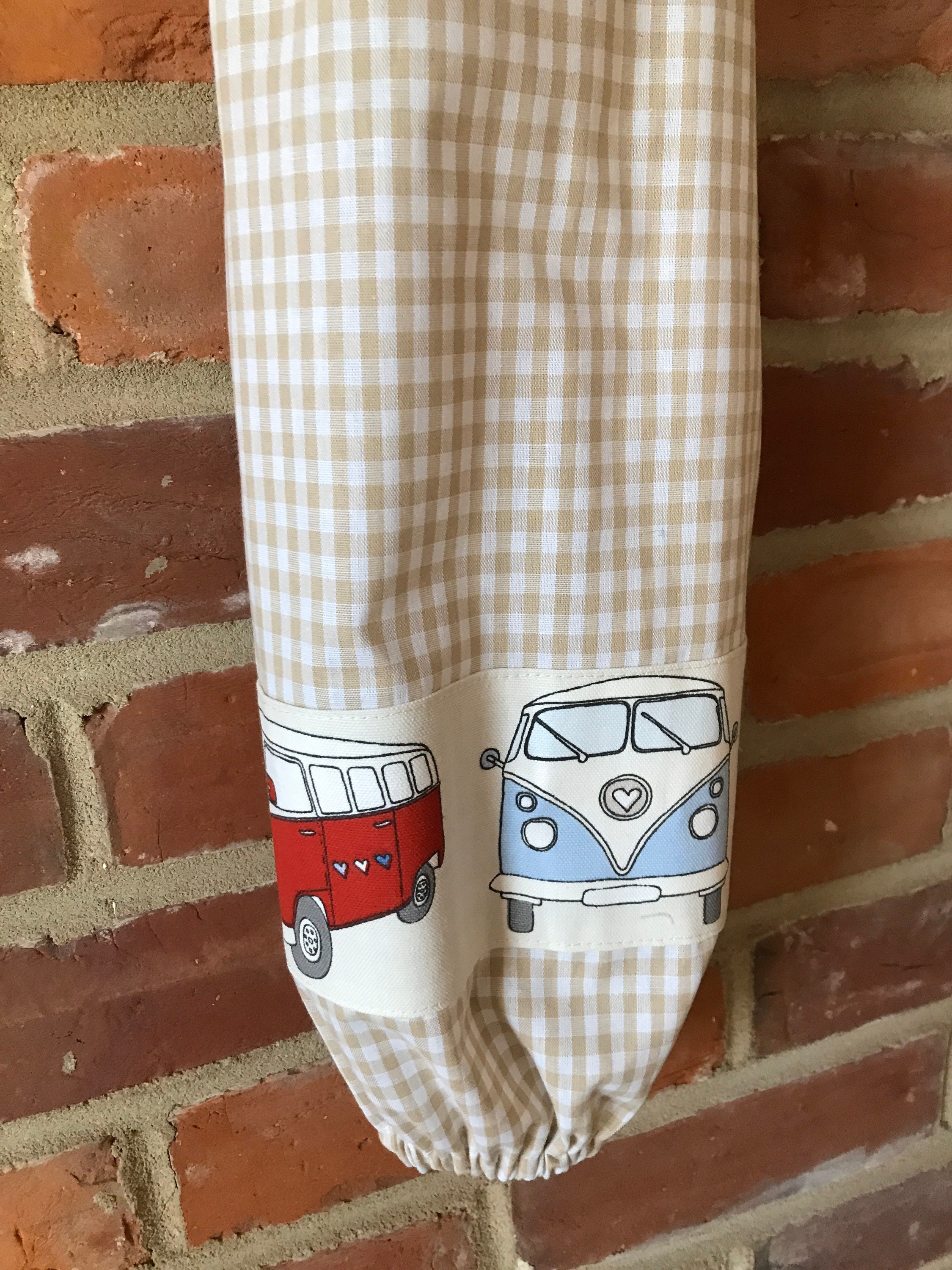 Fabric Carrier Bag Holder Storage Tidy. Beige Gingham Camper Etsy UK