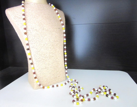 Extra Long Glass Bead Necklace Deco Flapper Gatsb… - image 5