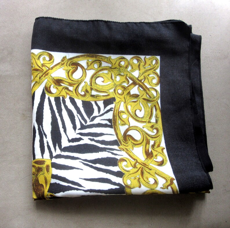 Large Zebra Print Scarf or Wrap Polyester 33 x 34 Inches image 4