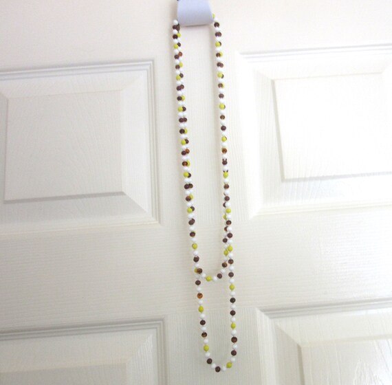 Extra Long Glass Bead Necklace Deco Flapper Gatsb… - image 9