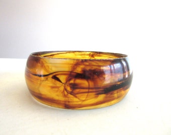 Wide Lucite Bangle Root Beer Iced Tea Colors