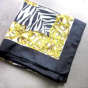 Large Zebra Print Scarf or Wrap Polyester 33 x 34 Inches image 2