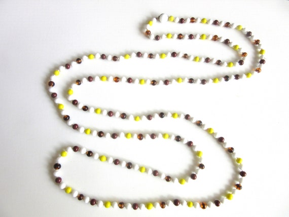 Extra Long Glass Bead Necklace Deco Flapper Gatsb… - image 3