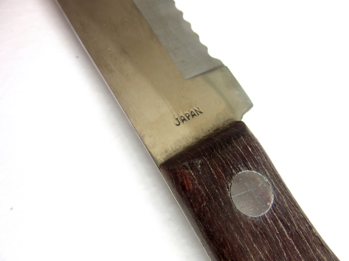 Vintage Bread Knife Made in Japan Stainless Steel Serrated Etsy