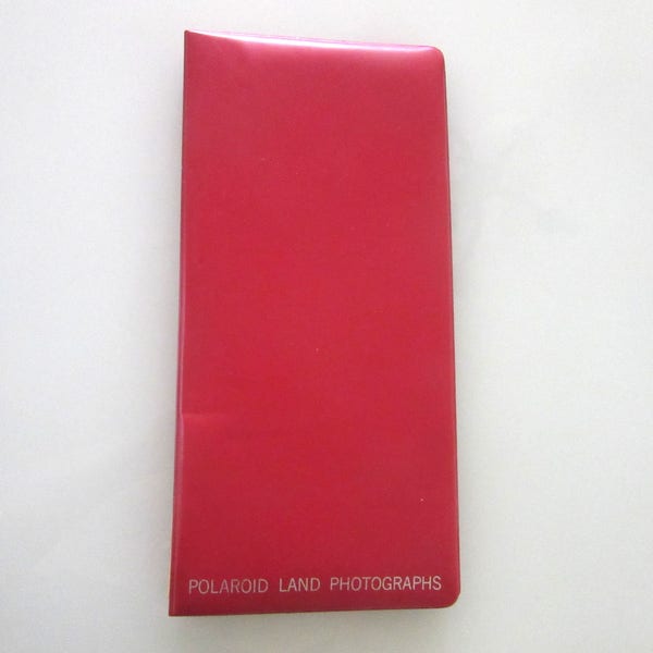 Auf Verkauf Polaroid Land Foto Album rotes Vinyl hält 24 Bilder 12 x 6 Zoll
