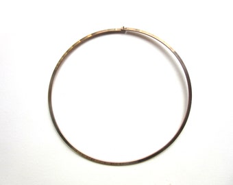 Brass Metal Choker Rose Gold Color Size Small - Medium 5.25 Inside Diameter