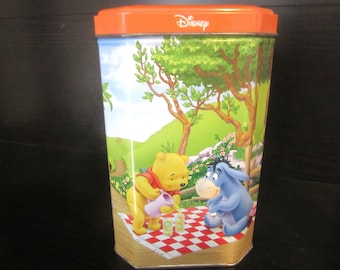 Disney Winnie the Pooh Collectible Pencil Tin or Cookie Container Collector Series 8/12