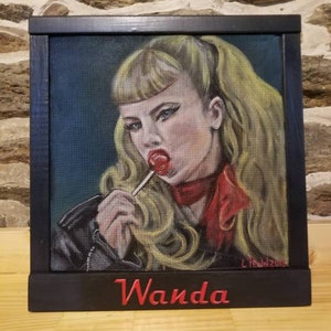 Archival Watercolor print of Traci Lords Character Wanda Woodward of John Waters Cry Baby Movie