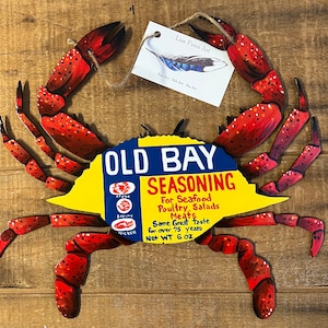 Hand Painted Old Bay Crab Wall Hanging