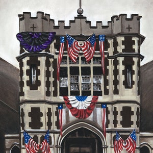 Baltimore City Fire Department &quot;Engine House No. 38&quot; Poppleton Fire Station Archival Giclee Druck von Originalgemälde