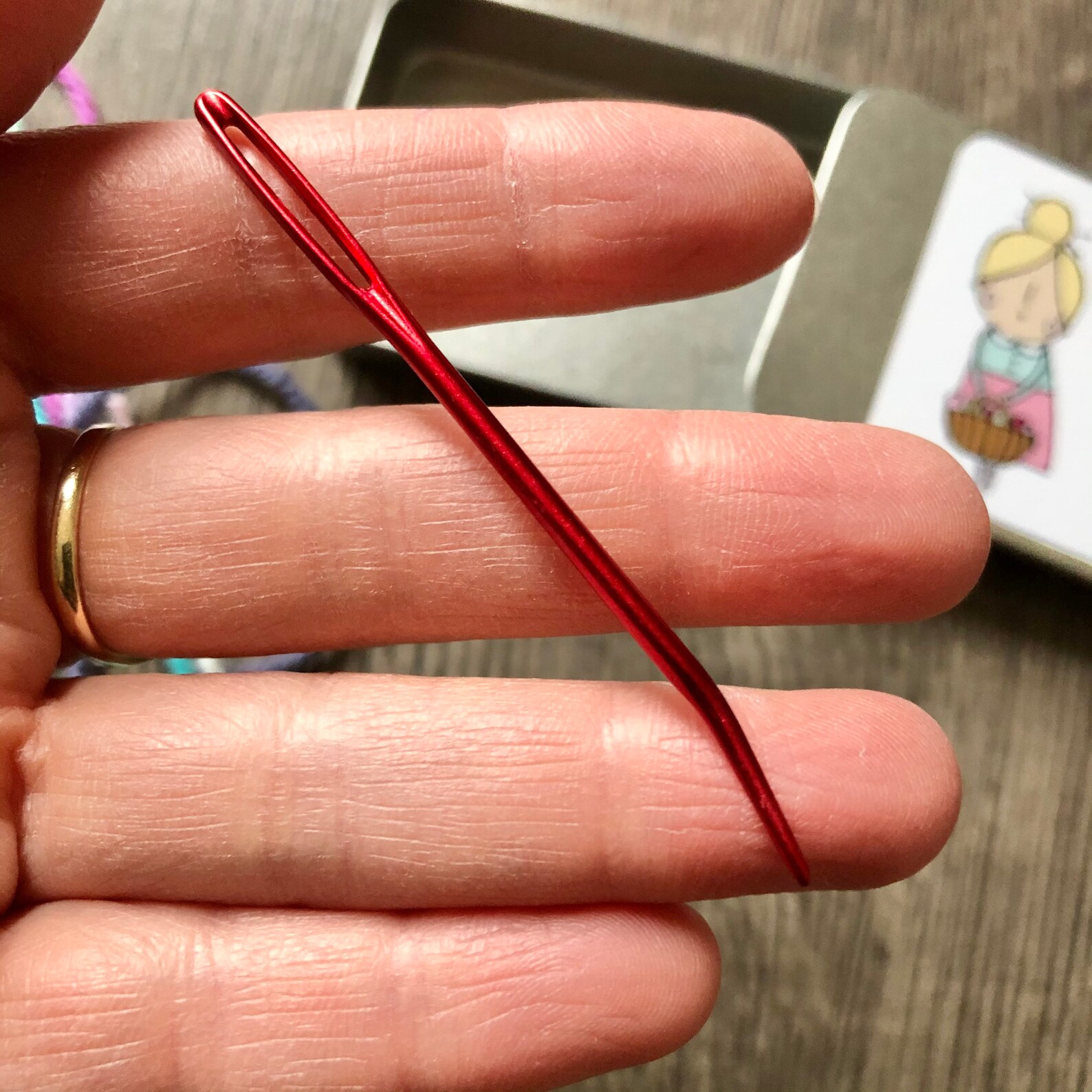 Yarn Darning Needles X 2 Knitting / Crochet in Storage Tin Etsy