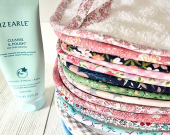 Handmade cotton face wash cloth pretty spa luxury face mask pampering