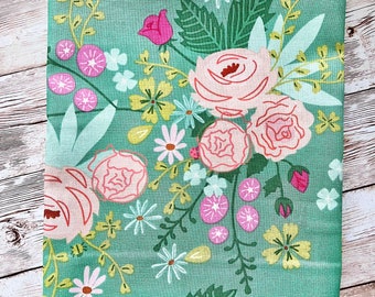 100% cotton fabric Riley Blake New Dawn Citrus and Mint green floral sewing patchwork epp- fat quarter or metre