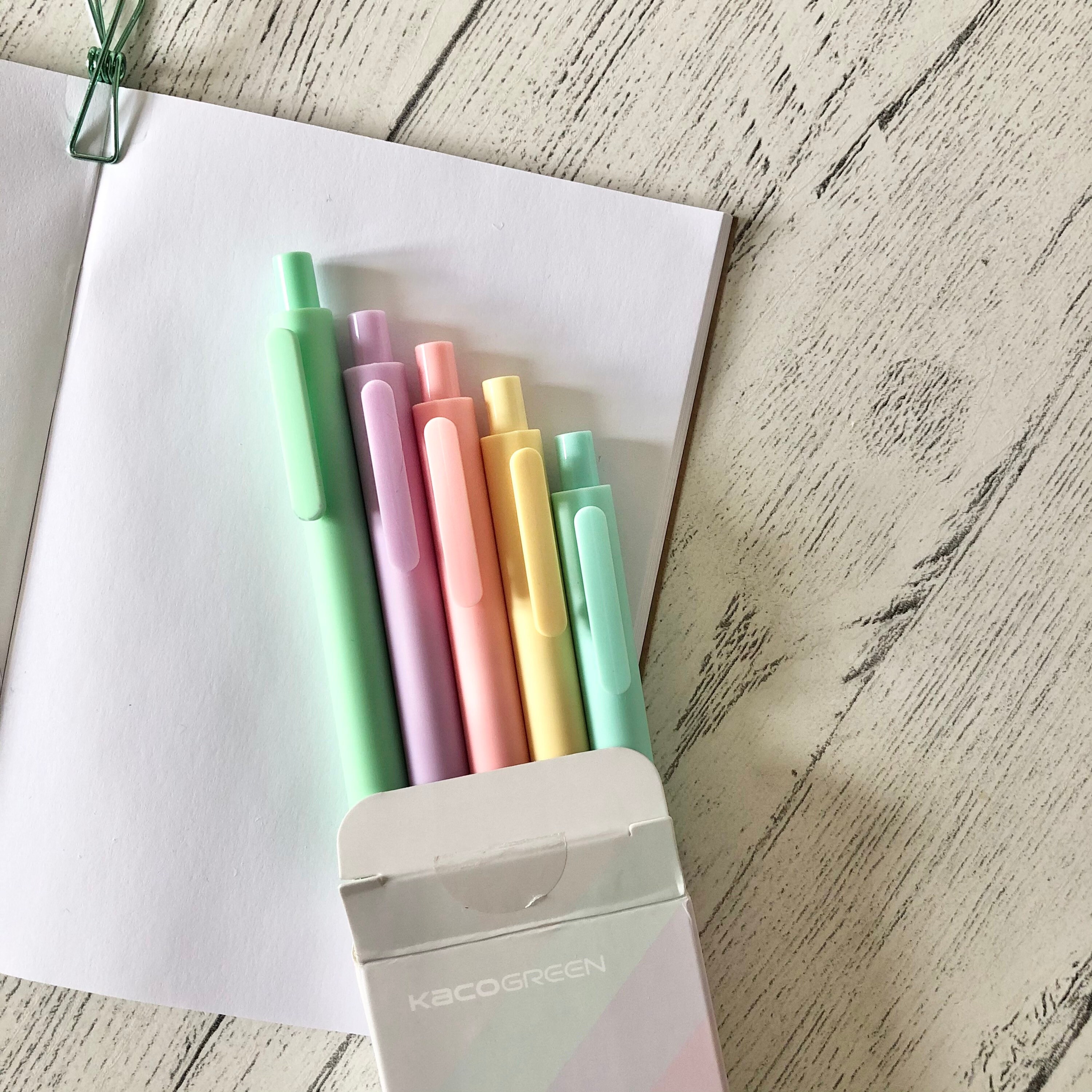 6pcs stylo gel coloré stylo de journal créatif stylo multicolore