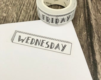 Washi tape - days of the week - 7 metres