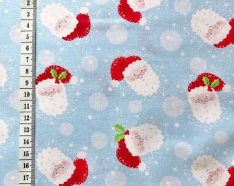 100% cotton fabric retro vintage Santa Christmas santa fabric- fat quarter or metre