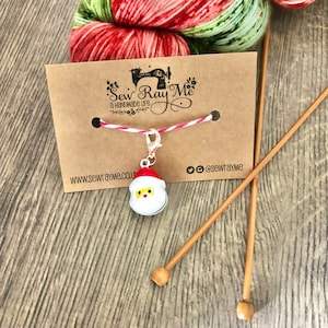 Weihnachtsmann Glöckchen / Maschenmarkierer zum Häkeln und Stricken