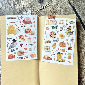 Cosy scandi autumn hygge stickers journal journaling scrapbook travellers notebook image 4