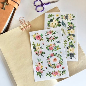 Rub ons journaling scrapbook stickers floral nature pretty