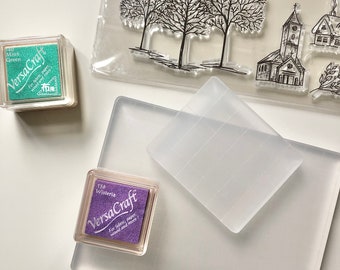 Acrylic block for use with stamps - various sizes