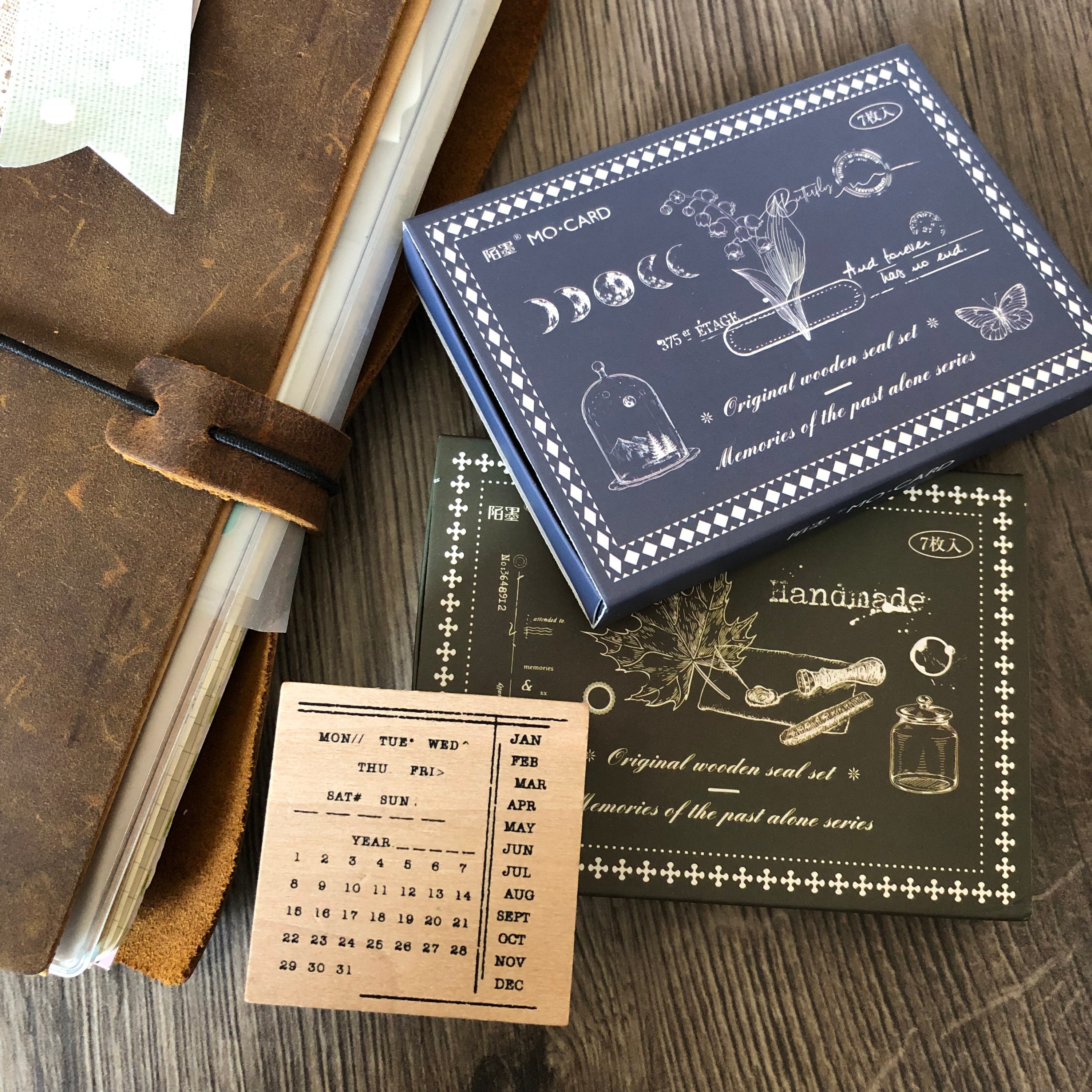 Planner Rabber Days of the Week Wood Mounted Rubber Stamps: Journal Planner Set - Etsy