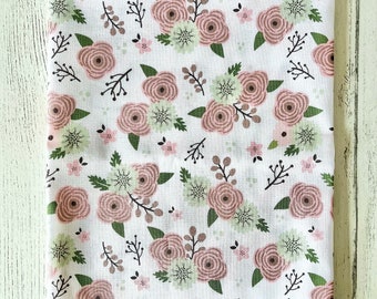 100% cotton fabric Riley Blake Modern Farmhouse rose gold metallic pink floral sewing patchwork epp- fat quarter or metre