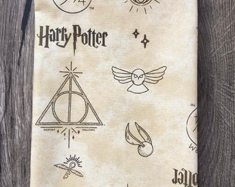 100% cotton fabric Harry Potter logos sewing patchwork epp- fat quarter or metre