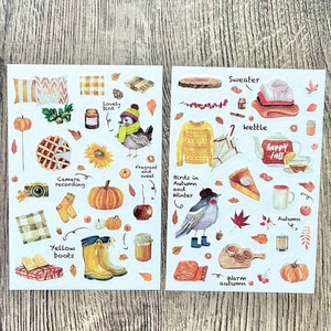 Cosy scandi autumn hygge stickers journal journaling scrapbook travellers notebook image 5