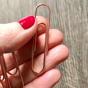 rose gold paperclips planner journal large  - set of 5