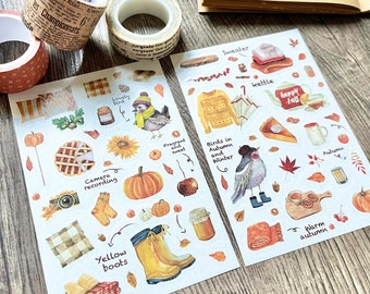 Cosy scandi autumn hygge stickers journal journaling scrapbook travellers notebook