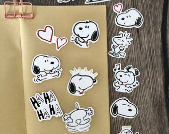 Snoopy vinyl laptop stickers journal journaling scrapbook travellers notebook