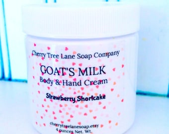 GOAT MILK Hand/Body CREAM, Luxurious Body Lotion, Body Cream, Silky Smooth Hand Blended Body Lotion, Body Lotion, Hand Lotion, Lotion