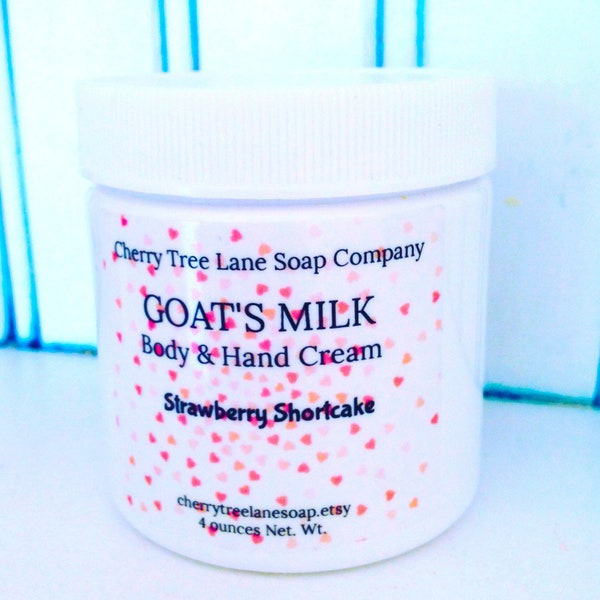 GOAT MILK Hand/Body CREAM, Luxurious Body Lotion, Body Cream, Silky Smooth Hand Blended Body Lotion, Body Lotion, Hand Lotion, Lotion