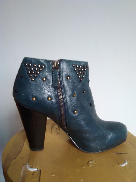 blue ankle boots uk