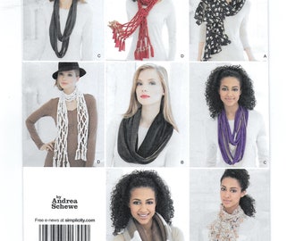 A Pattern to Create 4 Styles of Scarves: Uncut ~ Simplicity 1790