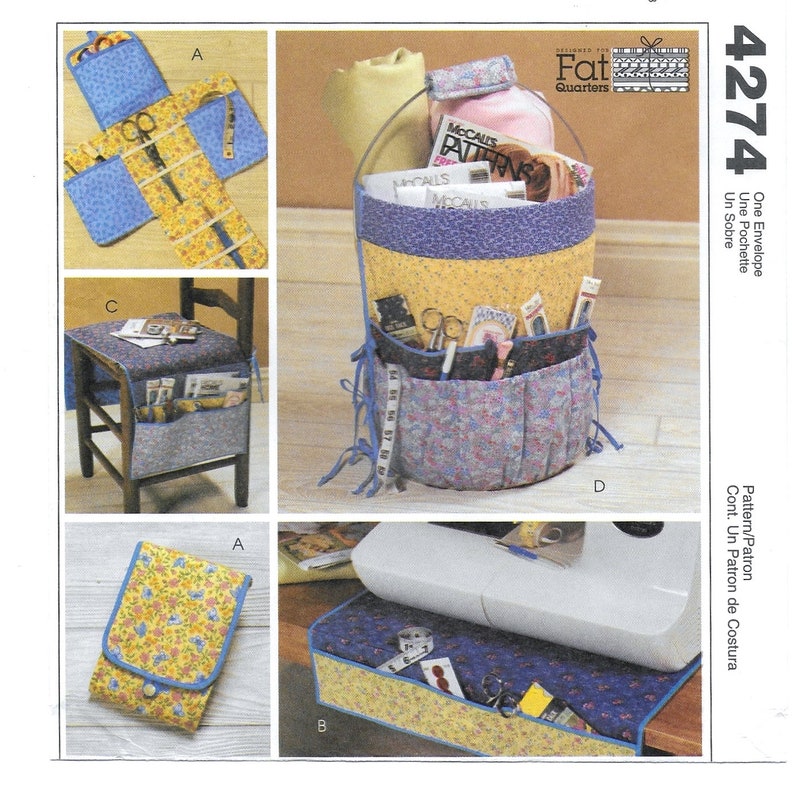 A Pattern to Create Sewing Accessories, Including 5 Styles of Organizers and Pincushion: Uncut McCall's 4274 image 1